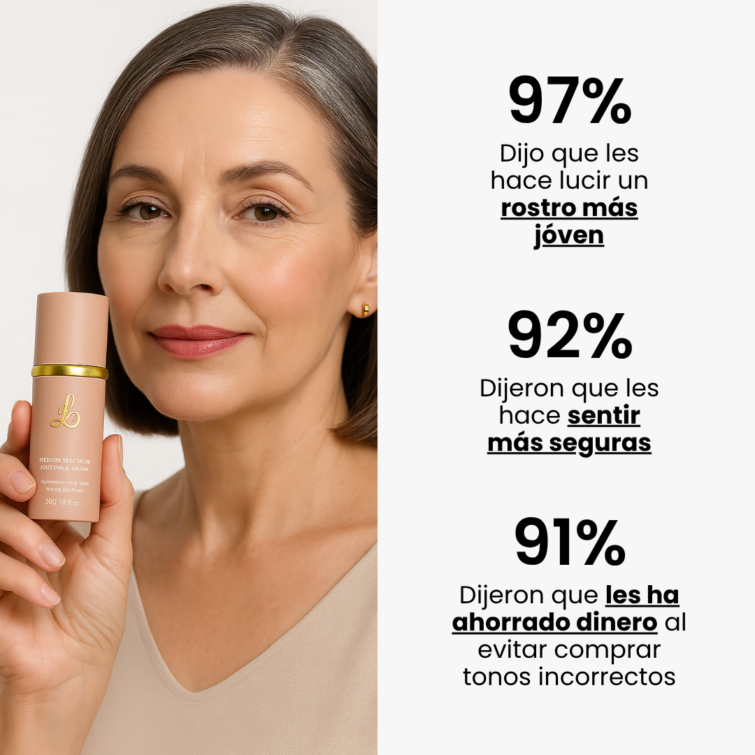 Base de Maquillaje 4-in-1 Antiedad con SPF 50 - La base profesional que se adapta a tu tono de piel